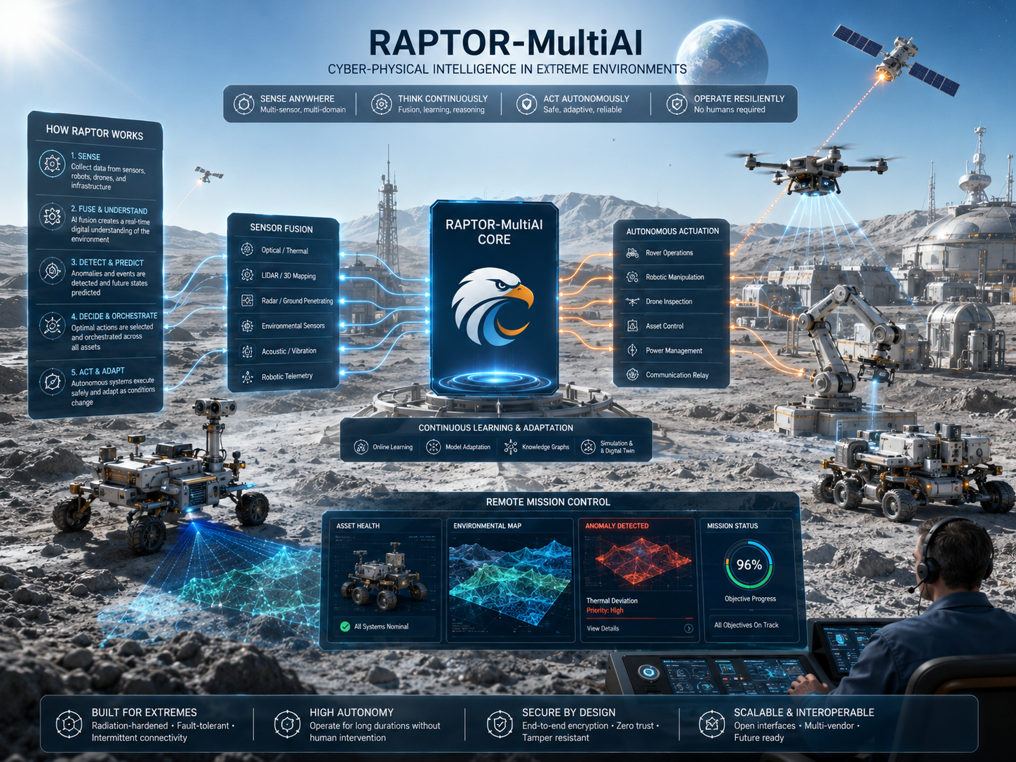 RAPTOR-MultiAI: intelligenza ciberfisica in ambienti estremi
